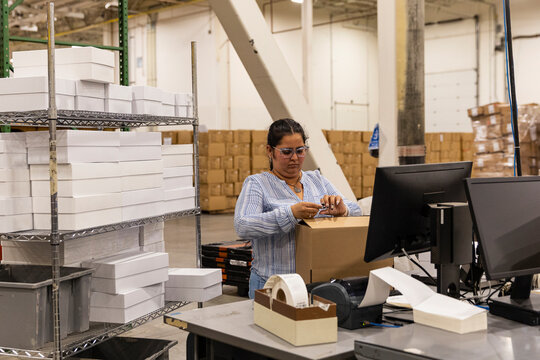 Long day of work at ecommerce warehouse  