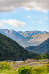 Naklejka na ściany i meble Mountain scenery in New Zealand