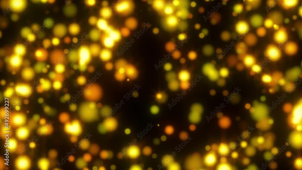 Aufkleber gold glowing particles. computer generated 3d render