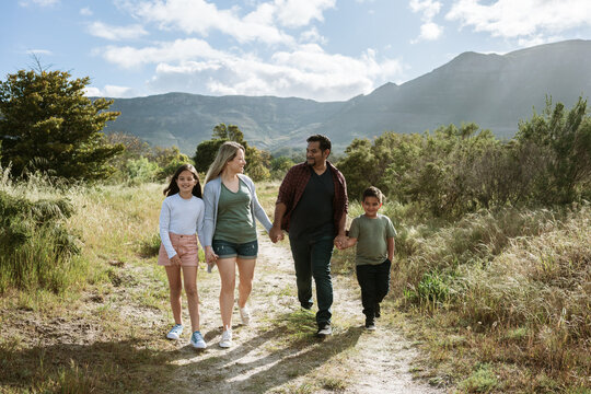 Family exploring the outdoors