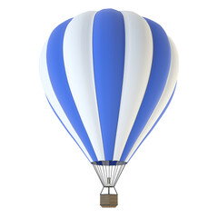 Fototapeta premium Hot air balloon isolated on white, 3d illustration