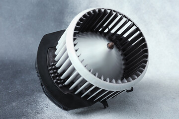 Car heater fan on grunge background