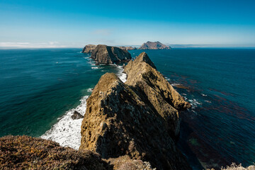 Pacific Ocean Surrounds The Narrow Strip of Anacapa Island