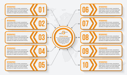 Abstract 3D Paper Infographics. Business template .Vector illustration