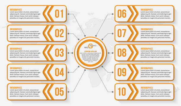 Abstract 3D Paper Infographics. Business template .Vector illustration