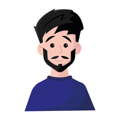 Isolated happy handsome man cartoon Vector