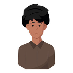 Isolated happy handsome man cartoon Vector