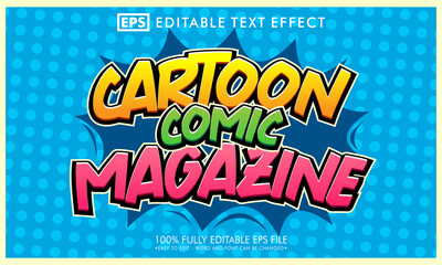 Comic cartoon editable text effect