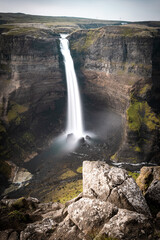 Haifoss waterfall in Iceland.