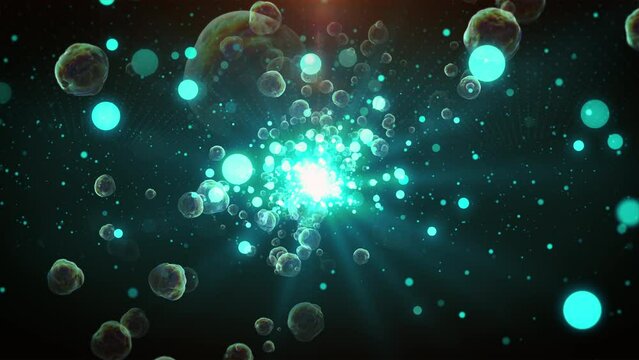 bubble particle loop animation
