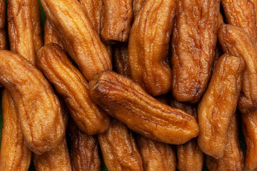Sun-dried bananas, Close up