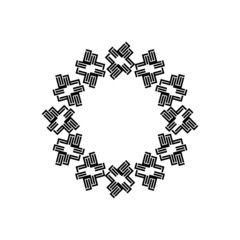 abstract flat round rotation logo