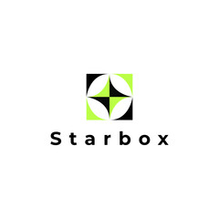 abstract star box corporate flat design 