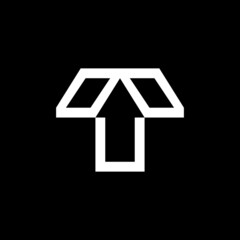 abstract simple corporate monogram ta arrow mark logo design