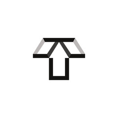 abstract simple corporate monogram ta arrow mark logo design