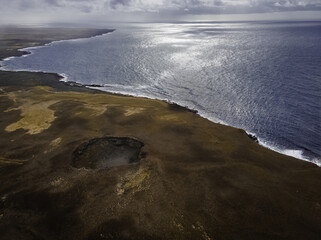 Volcanic crater in Iceland.