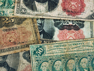 Fractional currency also known as stamp currency