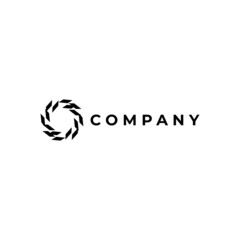 abstract tech corporate simple flat logo design