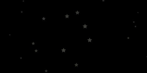 Dark Gray vector texture with beautiful stars.