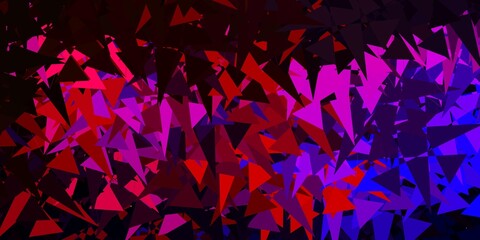 Dark Pink, Red vector pattern with abstract shapes.