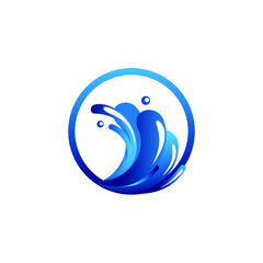 Splash water vector suitable for logo or symbol your companybusiness