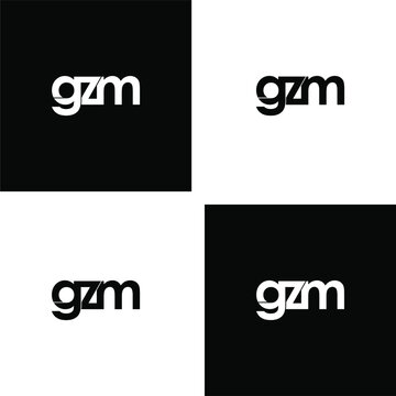 gzm letter original monogram logo design set