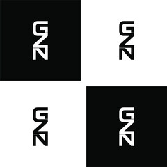 gzn letter original monogram logo design set