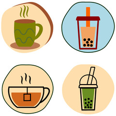 Food and beverage Icon Flat Illustration Vector