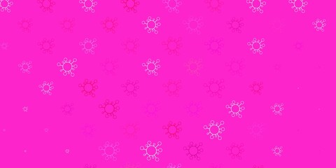 Light pink vector texture with disease symbols.