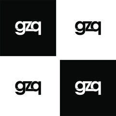 gzq letter original monogram logo design set