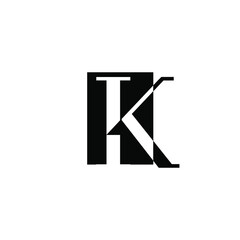 creative K logo with negative space