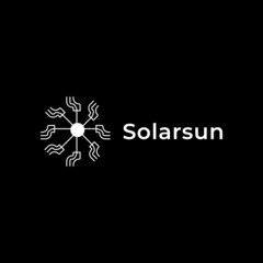 solar sun dot startup modern logo design