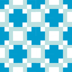 blue and white seamless pattern with squares element 