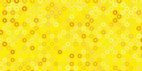 Light yellow vector texture with disease symbols.