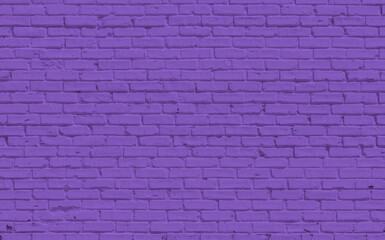 Fototapeta na wymiar Violet painted brick wall for background or texture