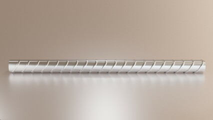 Deformed steel figure. Stainless Steel Products 3D Illustration., 3D rendering illustration