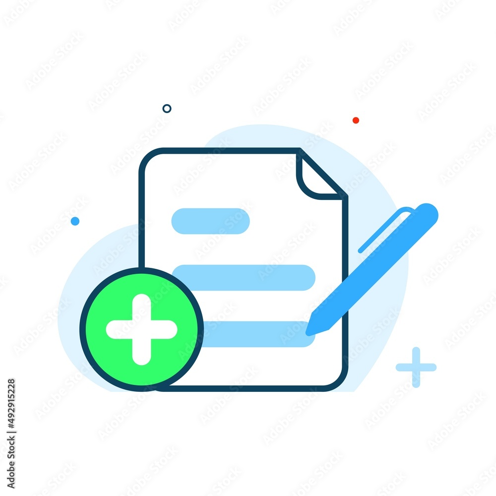 Poster create new file, document concept illustration flat design vector eps10. modern graphic element for 