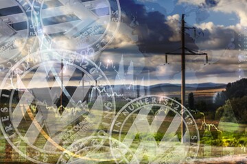 Golden bitcoin crypto currency logo on dark black background. business finance digital concept