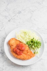 トンカツのトマトソース