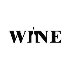 creative wine logo with bottle inside negative space