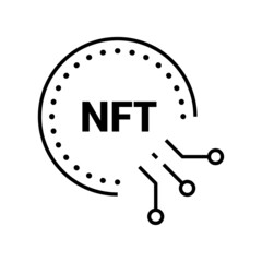 Non-fungible token. NFT. Vector icon for graphical user interface.