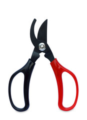 pruning scissors, gardening scissor isolated on white background