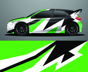 Rally car decal graphic wrap vector, abstract background