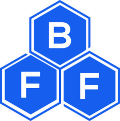 BFF letter logo design on White background. BFF creative initials letter logo concept. BFF letter design. 