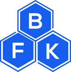 BFK letter logo design on White background. BFK creative initials letter logo concept. BFK letter design. 