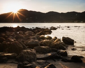 Pôr do sol na praia