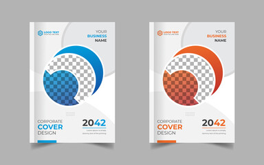 Corporate Book Cover Design Template in A4. Can be adapt to Brochure, Annual Report, Magazine, Poster, Business Presentation, Portfolio, Flyer, Fold, Banner, Website