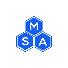 Obraz premium MSA letter logo design on White background. MSA creative initials letter logo concept. MSA letter design. 