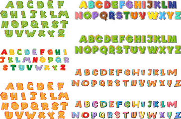 Font design for english alphabets