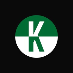K Lettermark logo vector illustration. K text iconic brand logo design.  
